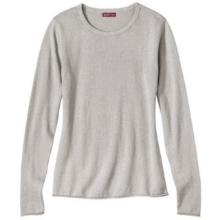 Merona Womens Cashmere Blend Crewneck Pullover Sweater   Gray   L