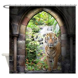  Jungle Tiger Waterfall Shower Curtain  Use code FREECART at Checkout