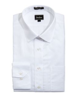 Non Iron Classic Fit Textured Dress Shirt, White