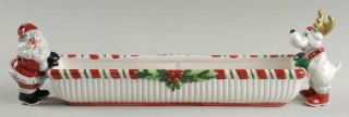 Fitz & Floyd Yultide Holiday Accessories Cracker Server Boat, Fine China Dinnerw