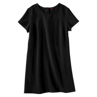 Merona Womens Plus Size Short Cap Sleeve Shift Dress   Black 2