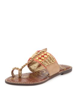 Gideon Saddle Thong Sandal, Mandarin
