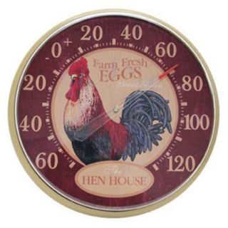 Acu Rite Hen House 12.5 in. Indoor/Outdoor Thermometer Multicolor   01881