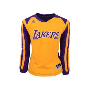 Los Angeles Lakers adidas NBA Youth Impact Long Sleeve Shooter