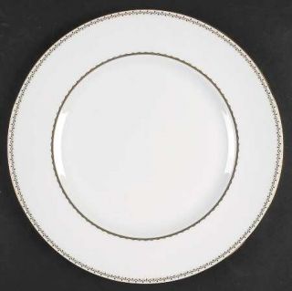 Wedgwood French Knot (Gold Trim) Dinner Plate, Fine China Dinnerware   Martha St