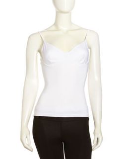 Underwire Knit Layering Tank, White