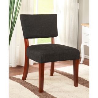 K b Black Linen Accent Chair