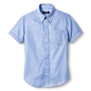 French Toast Boys School Uniform Short Sleeve Oxford Shirt   Light Blue 4