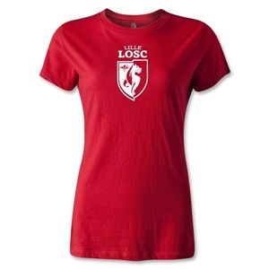 hidden LOSC Lille Distressed Crest Womens T Shirt (Red)