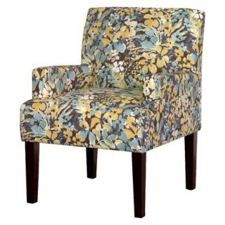 Skyline Upholstered Chair Dolce Upholstered Arm Chair   Blue/Yellow Floral