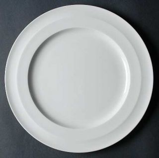 Gibson Designs Luma Dinner Plate, Fine China Dinnerware   Elite,All White,Emboss