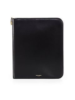 Saint Laurent Tuc Leather iPad Case   Nero