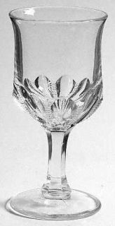 Duncan & Miller Zipper Slash Clear Wine Glass   Stem #2005,Slash Design, Pressed