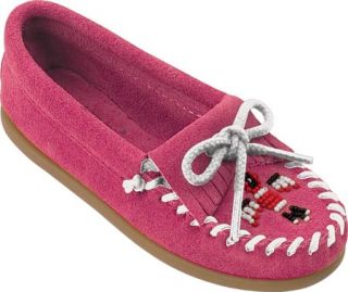 Childrens Minnetonka Thunderbird II   Hot Pink Suede Ornamented Shoes