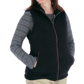 Royal Robbins Snow Wonder Fleece Vest   Hooded  Full Zip (For Women)   JET BLACK (L )