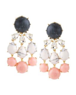 Papyrus Chandelier Earrings, Marble Ivory