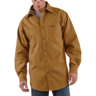 Carhartt Canvas Shirt Jacket   Carhartt Brown, 2XL Tall, Model# S296