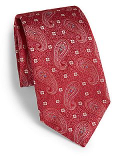  Collection Bali Paisley Silk Tie   Berry