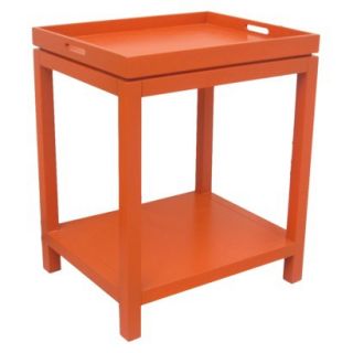 Accent Table Threshold Tray Top Side Table   Orange