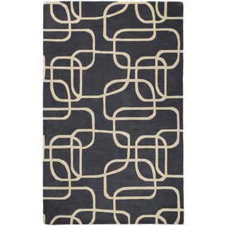 Graffix Dimensions Hand tufted Charcoal Rug (30 X 50)