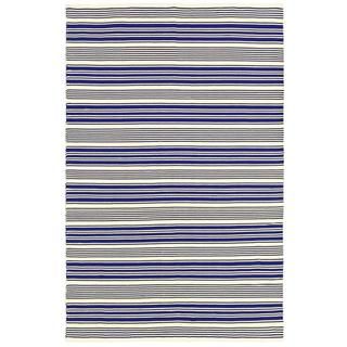 Grand Cayman Batabano/navy ivory 3 X 5 Rug (NavySecondary colors IvoryPattern StripesDimensions 3 feet x 5 feetTip We recommend the use of a non skid pad to keep the rug in place on smooth surfaces.All rug sizes are approximate. Due to the difference 