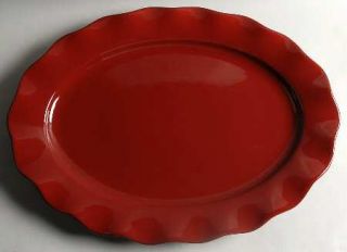Better Homes and Gardens Harvest Red Garnet 20 Oval Serving Platter, Fine China