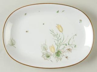 Stonegate Spring Breeze 10 Oval Serving Platter, Fine China Dinnerware   Yellow