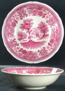 Villeroy & Boch Burgenland Maroon Coupe Cereal Bowl, Fine China Dinnerware   Mar