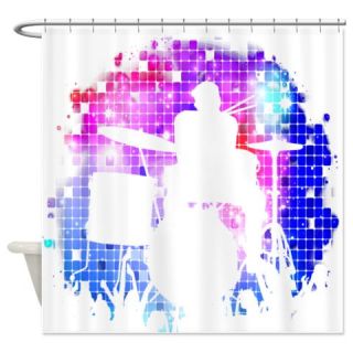  Drummer Colorful Concert Shower Curtain  Use code FREECART at Checkout