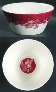 Waverly Fruit Toile Soup/Cereal Bowl, Fine China Dinnerware   Garden Room,Red&Wh