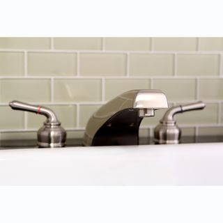 Satin Nickel Widespread Roman Tub Filler Faucet (Fabricated from solid brass material for durability and reliabilityModern styling complements many decorsStandard US plumbing connections 1/2 inch IPSAll mounting hardware is includedInstallation required)