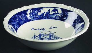 Wedgwood Friendship Salem Blue Coupe Cereal Bowl, Fine China Dinnerware   Blue,B