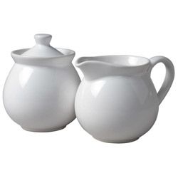 Waechtersbach Fun Factory Ii White Creamer And Sugar Set (WhiteFeatures a vibrant glazeSleek, clean designMix and match with the other Waechtersbach colors for a stunning tableHigh fired ceramic earthenware CeramicCasual china SolidCare instructions Dis
