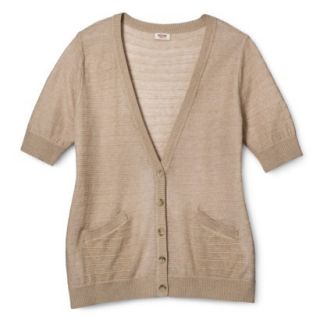 Mossimo Supply Co. Juniors Plus Size Short Sleeve Cardigan   Oatmeal 3X