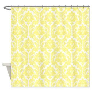  Light Yellow Damask Shower Curtain  Use code FREECART at Checkout