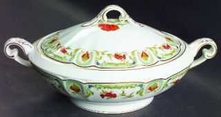 Chas Field Haviland Chantoung Oval Covered Vegetable, Fine China Dinnerware   Mo