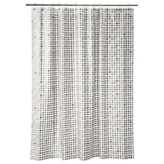 Room Essentials Square Shower Curtain   Gray/Blue