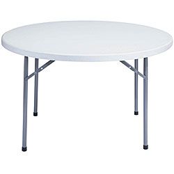 Nps Resin 48 inch Grey Round Folding Table