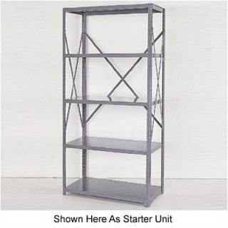 Republic Industrial Clip Open Shelving Angle Post Units with 5 Shelf Frames;
