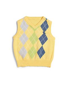 Andy & Evan Infants Argyle Sweater Vest   Yellow