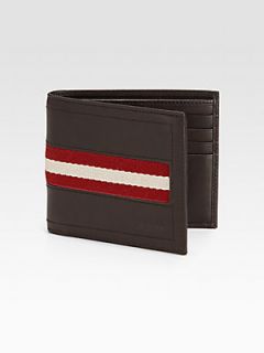 Bally Leather Bifold Wallet   Chocolate