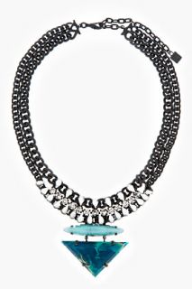 Dannijo Turquoise And Black Leona Necklace