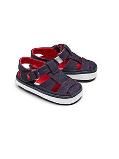 Ralph Lauren Infants Denim Fisherman Sandals   Navy