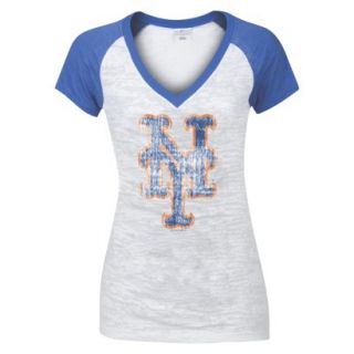 MLB Womens New York Mets T Shirt   Grey/ Blue (L)