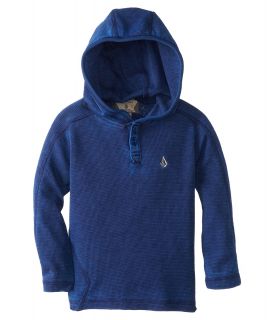 Volcom Kids Burnt Burnout L/S Thermal Boys Long Sleeve Pullover (Blue)