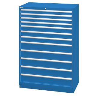 Lista 40 1/4 Wide 12 Drawer Cabinet   177 Compartments   Keyed Individually   Bright Blue   Bright Blue
