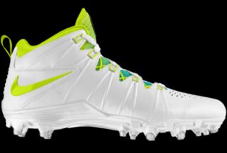 Nike Huarache 4 LX TD iD Custom Mens Lacrosse Cleats   White