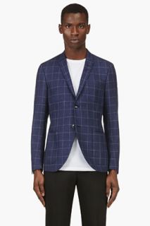 Tiger Of Sweden Indigo Windowpane Check Evert Blazer