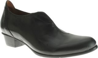 Womens Spring Step Melbourne   Black Leather Low Heel Shoes