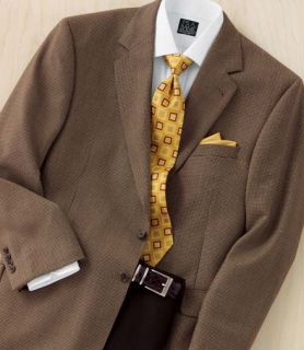 Signature 2 Button Wool Tan/Brown Check Sportcoat  Sizes 52 60 JoS. A. Bank